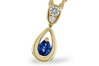C292-84963: NECKLACE .21 SAPPHIRE .27 TGW (4x3 SAPP)