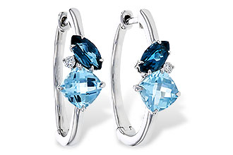 C292-85827: EARRINGS 1.82 TW BLUE TOPAZ 1.86 TGW