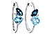 C292-85827: EARRINGS 1.82 TW BLUE TOPAZ 1.86 TGW