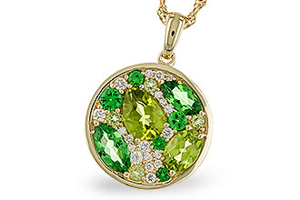 C292-85845: NECK 2.20 TW SEMI-PRECIOUS (TSAV, PER) 2.37 TGW