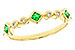 C292-86808: LDS WED RG .14 TW EMERALD .19 TGW