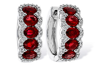 C292-88636: EARRINGS 2.20 TW RUBY 2.45 TGW
