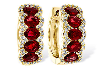 C292-88636: EARRINGS 2.20 TW RUBY 2.45 TGW