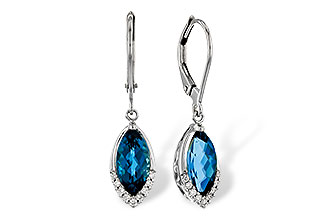 C292-89545: EARR 2.42 TW LONDON BLUE TOPAZ 2.50 TGW (9x5MM MQ)