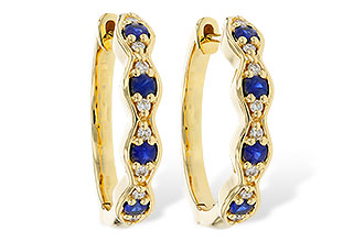 C292-90390: EARRINGS .30 TW SAPPHIRE .40 TGW