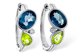 C292-90427: EARRINGS 2.97 SEMI-PREC (PER,LBT) 3.00 TGW