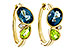 C292-90427: EARRINGS 2.97 SEMI-PREC (PER,LBT) 3.00 TGW