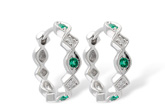 D204-64981: EARRINGS .13 EMERALD .18 TGW