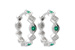 D204-64981: EARRINGS .13 EMERALD .18 TGW