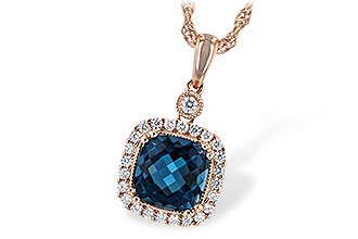 D207-37645: NECK 1.63 LONDON BLUE TOPAZ 1.80 TGW (7MM LBT)