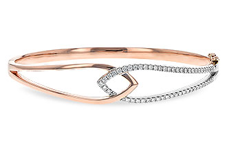 D207-44081: BANGLE BRACELET .50 TW (ROSE & WG)