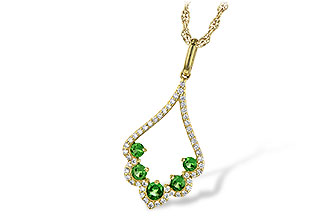 D208-27672: NECK .34 GREEN GARNET .53 TGW