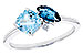 D291-93136: LDS RG 1.49 TW BLUE TOPAZ 1.52 TGW