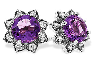 D291-95908: EARR 2.07 TW AMETHYST 2.25 TGW (7MM RD)