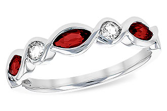 D292-83136: LDS RG .52 TW GARNET .64 TGW