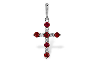 D292-84063: PENDANT .34 TW RUBY .42 TGW