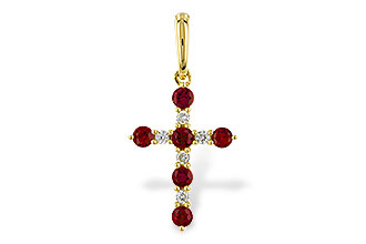 D292-84063: PENDANT .34 TW RUBY .42 TGW