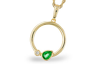 D292-84072: NECKLACE .20 EMERALD .22 TGW