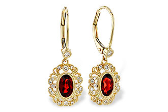 D292-85836: EARRINGS .98 TW GARNET 1.15 TGW (7x5MM GARNET)
