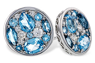 D292-85854: EARRINGS 1.02 TW BLUE TOPAZ 1.18 TGW