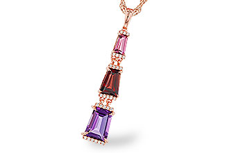 D292-85863: NECKLACE 2.32 SEMI-PREC (PT,GT,AMY) 2.37 TGW