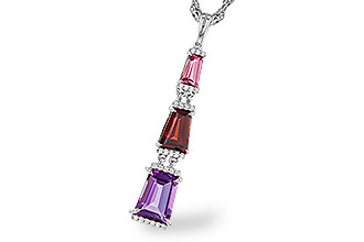D292-85863: NECKLACE 2.32 SEMI-PREC (PT,GT,AMY) 2.37 TGW