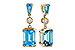 D292-89517: EARRINGS 2.37 TW BLUE TOPAZ 2.44 TGW