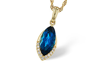 D292-89545: NECK 2.14 LONDON BLUE TOPAZ 2.20 TGW (12x6MM MQ)