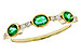 D292-90372: LDS WEDDING RG .46 TW EMERALD .58 TGW