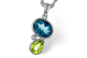 D292-90408: NECKLACE 2.43 SEMI-PREC (PER,LBT) 2.45 TGW