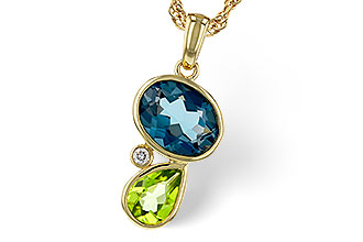 D292-90408: NECKLACE 2.43 SEMI-PREC (PER,LBT) 2.45 TGW