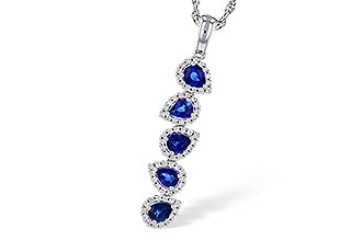 D292-90454: NECKLACE .95 TW SAPPIRE 1.19 TGW
