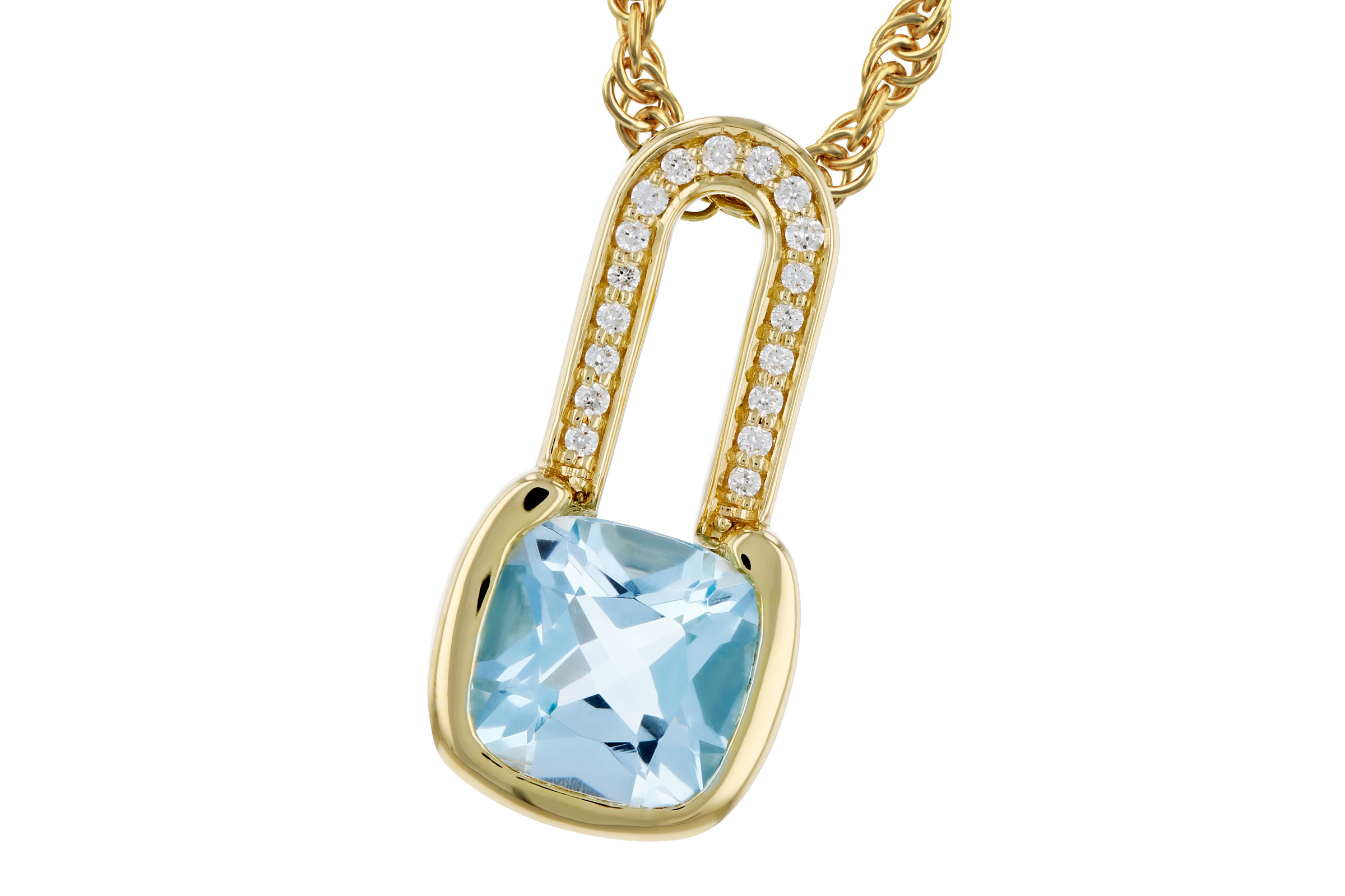 D293-75836: NECKLACE .91 SKY BLUE TOPAZ .95 TGW (6MM BT)
