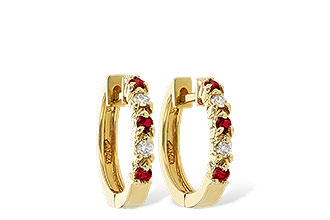 E019-21299: EARRINGS .17 RUBY .26 TGW