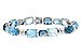 E207-39517: BRACELET 46.75 BLUE TOPAZ 46.80 TGW