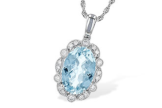 E208-33126: NECKLACE 2.40 AQUA 2.57 TGW (12x8MM AQ)