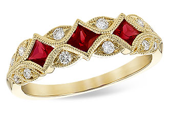 E291-03163: LDS WED RG .55 TW RUBY .70 TGW