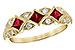 E291-03163: LDS WED RG .55 TW RUBY .70 TGW