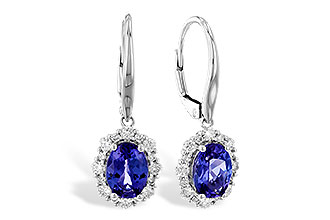 E291-95826: EARR 1.28 TW TANZANITE 1.72 TGW (7x5 OVAL)