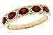 E291-96772: LDS WED RG .88 TW RUBY 1.00 TGW (4x3MM RUBY)