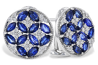 E292-83181: EARRINGS 2.07 TW SAPPHIRE 2.37 TGW