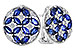 E292-83181: EARRINGS 2.07 TW SAPPHIRE 2.37 TGW
