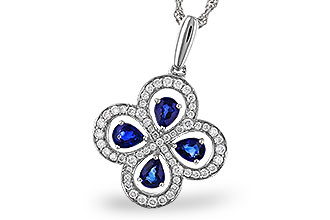 E292-84045: NECKLACE .68 SAPPHIRE TW .96 TGW