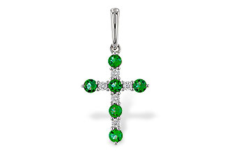 E292-84054: PENDANT .27 TW EMERALD .35 TGW