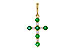 E292-84054: PENDANT .27 TW EMERALD .35 TGW