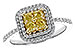 E292-85854: LDS RG .52 FANCY YELLOW DIAMONDS .85 TW