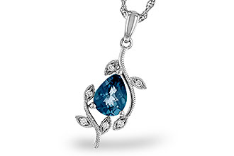 E292-85881: NECK 1.20 LONDON BLUE TOPAZ 1.25 TGW (8x6MM LBT)