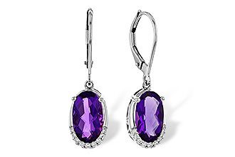 E292-89545: EARRINGS 2.70 TW AMETHYST 2.78 TGW (10x6MM OV)