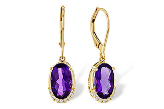E292-89545: EARRINGS 2.70 TW AMETHYST 2.78 TGW (10x6MM OV)
