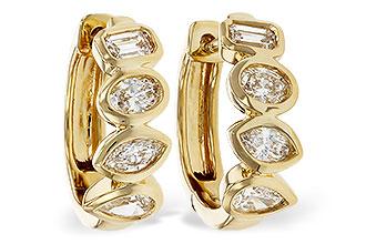 E293-73099: EARRINGS .68 TW FANCY CUT DIAS